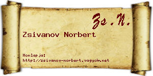 Zsivanov Norbert névjegykártya